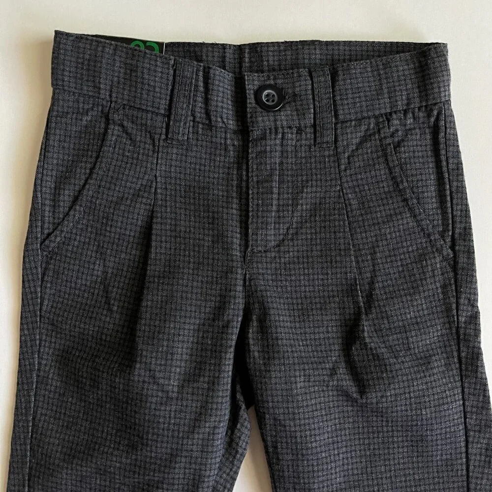 Benetton Class Boys Checkered Pants Size 12-18 Mo
